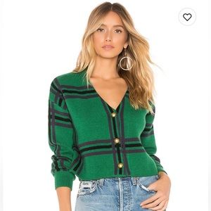 Tularosa Green Cardigan Sweater